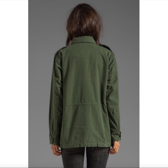 BB Dakota Tawny Stud Trim Olive Green Army Utility Cargo Jacket Military - Picture 16 of 16